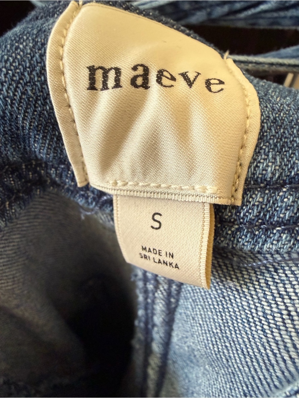 Maeve Wide-Leg Denim Overalls - Blue - Picture 6 of 6